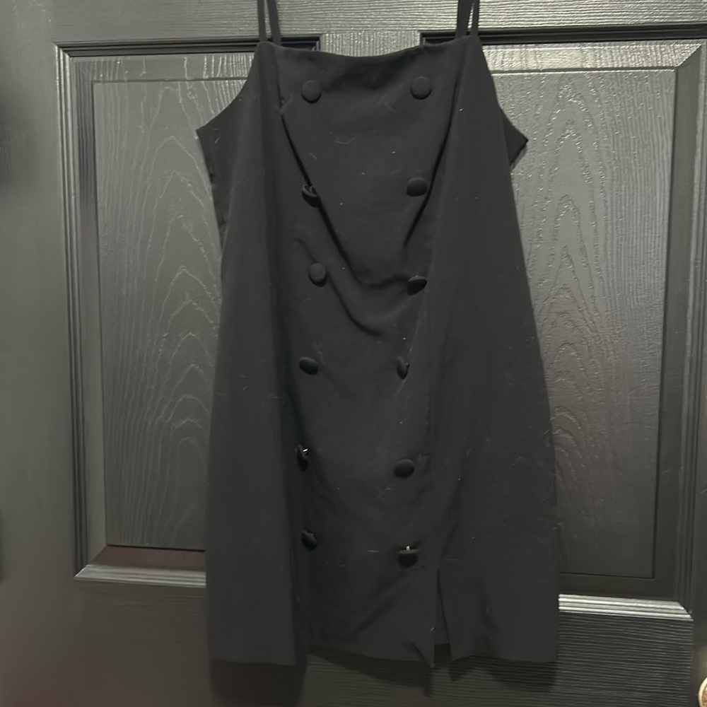 Black Button Dress